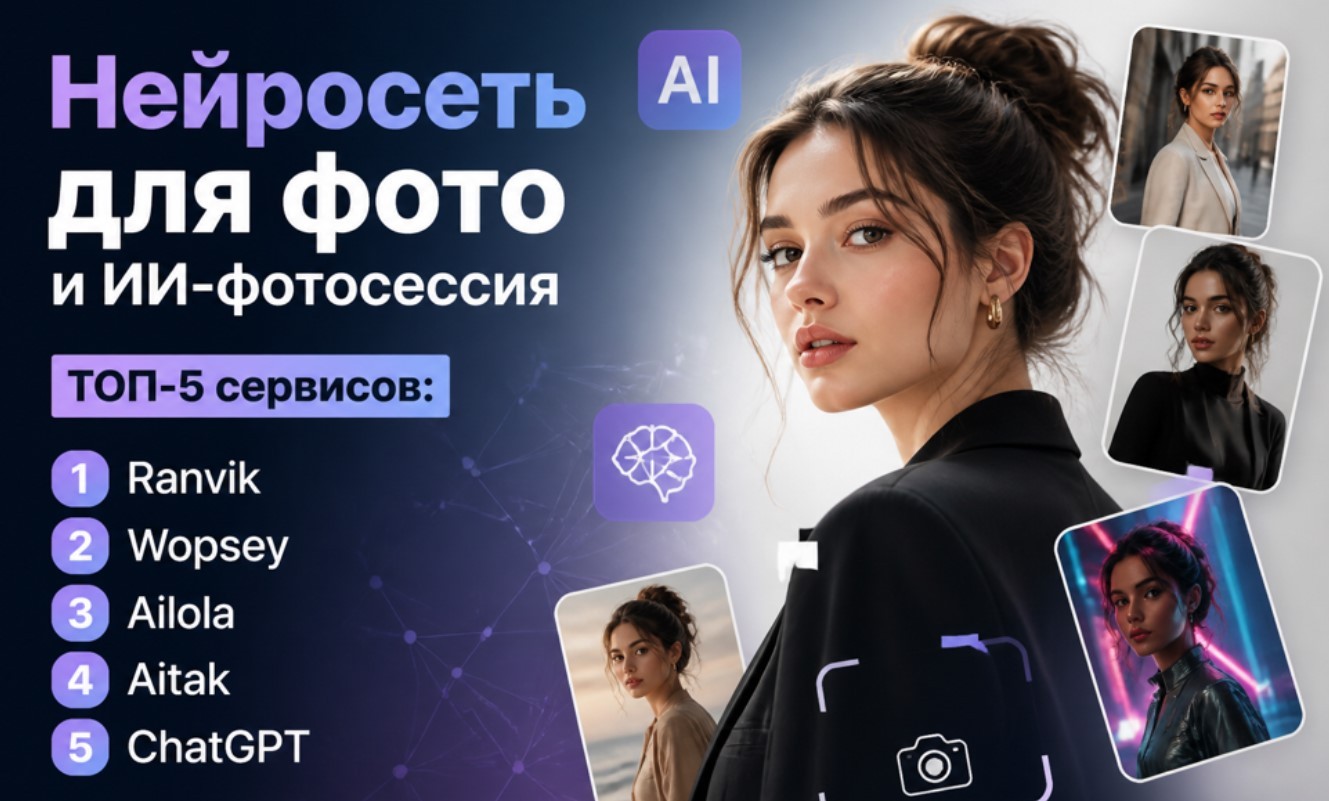 Бесплатная нейросеть для фото: ТОП-5 ИИ сервисов